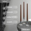 CANDWAX 12 inch Candle Sticks Set of 12 - Dripless