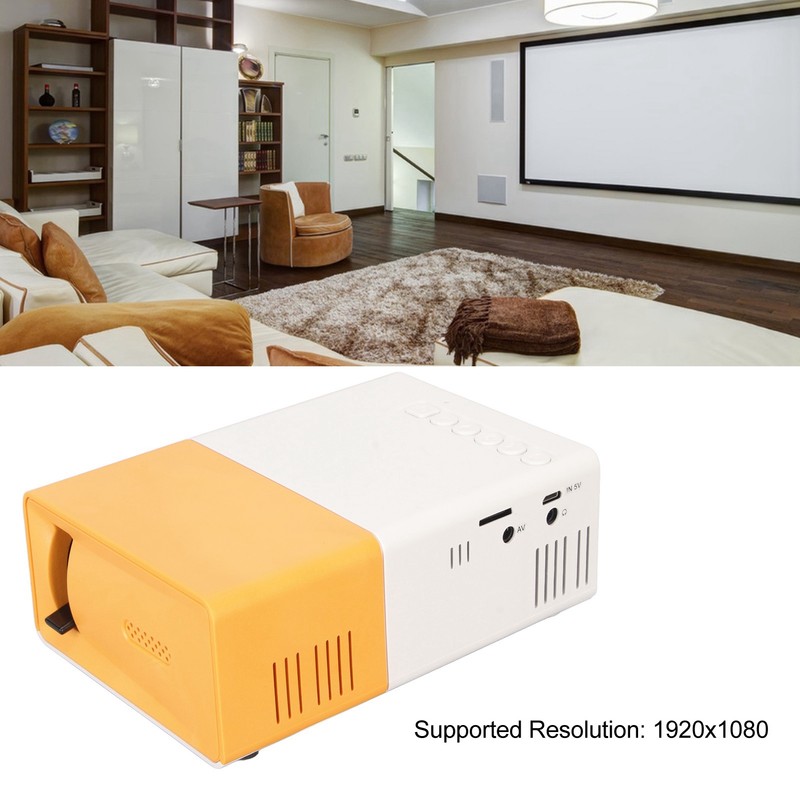 Mini Projector TFT LCD 1080P Support AV VGA HD USB