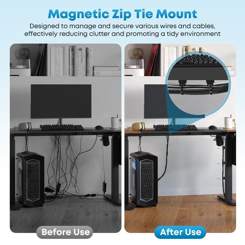 20Pcs Magnetic Zip Tie Mount Heavy Duty Magnetic Cable Zip