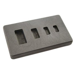 High Density Graphite Mold 1-2-5-10 Gram Silver Bars Ag 4-Cavities