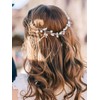 JONKY Silver Bridal Hair Vine Wedding Rhinestone Head Piece Bride