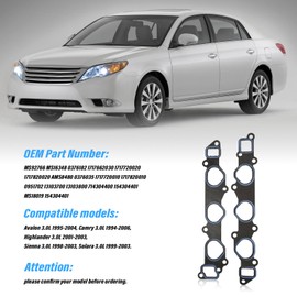 Lower Upper Intake Manifold Gasket Set MS92766 Fits for ES300 RX300 3.0L 1994-2003, Avalon 3.0L 1995-2004, Camry 3.0L 1994-2006, Highlander 3.0L 2001-2003, Sienna Solara 3.0L 1999-2003
