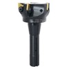 Accusize Industrial Tools 3'' Carbide Indexable End Mill, R8 Shank,