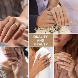 Gold Wedding Band Size 10 Anniversary Rings for Women