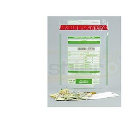 200 Cashier Depot Tamper Evident Bank Deposit Bags, 12" x 16" Clear, Serialized Numbering, Barcode, Press & Seal Void Closure Tape (200 Bags)