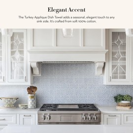 MACKENZIE-CHILDS Cotton Dish Towel, Cute Decorative Kitchen Dish Towel for Cleaning and Home Decor, Set of 1, Turkey