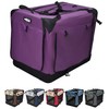 EliteField 4-Door Folding Soft Dog Crate with Curtains, Carrying Bag