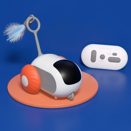 LOVELY CAVES Remote Control Car Chase Smart Cat Toy (Orange)