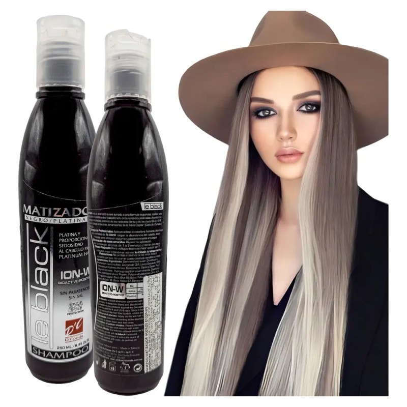 Shampoo D'Conde Le Black Matizador 250mL para Cabello Rubio