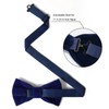 HOULIFE Men's Pre-tied Bowties Velvet Solid Color Adjustable Bow Tie