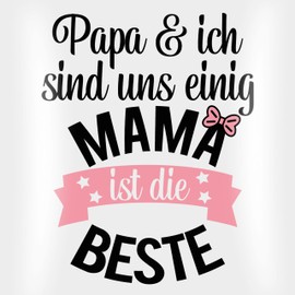 Cushion 40 x 40 cm Decorative Cushion – Mama ist die Beste – 40 x 40 cm – White – Mother Best Mom Mummy Midday Mum Parents Sayings Muddi Mother's Day Gift Sayings Mommy Christmas Mums