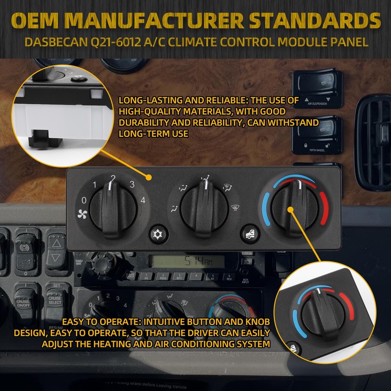 Dasbecan Q21-6012 Trucks HVAC Heater Climate Control Module Panel A/C