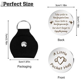 Stocking Stuffer for Men Graduation Gifts for Girls Boys Nurses Day 2024 Gifts Retirement Gifts Pocket Hug Token Keychain Gifts for Teen Girls Thinking of You Gifts Friends Gifts Thank You Gift