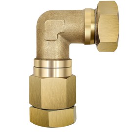 CXCESNS Garden Hose Elbow Connector 3/4 Inch GHT Thickening Solid Brass 90 Degree Hose Elbow Hose Fittings Female Thread