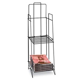 Steel Tabloid Newspaper Display Rack - 13.25 W x 16.25 D x 41.75 H Inches