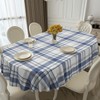 bnhjsdw Oval Tablecloth, Waterproof Plaid, 60x84 Inch, Machine Washable, Polyester,