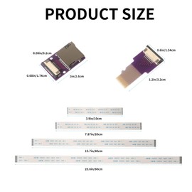 PinQiongZhe Replaceable FFC Cable Micro SD to Micro SD Card Extension Cable External Expansion Cable, Supports 3D Printers Surveillance Bluetooth Speakers Cable Length (3.9/7.9/15.7/23.6in)