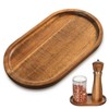 Small Wood Tray, 7.3"x 4" Mini Wooden Serving Tray Bathroom