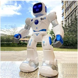 Ruko 1088 Smart Robots for Kids, Large Programmable Interactive RC Robot with Voice Control, APP Control, Present for 4 5 6 7 8 9 Years Old Kids Boys and Girls - Color: Blue