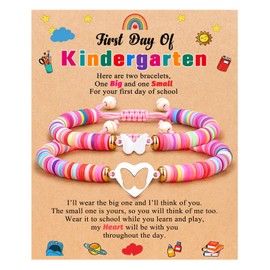 ORISPRE First Day of Kindergarten Bracelet Mommy and Me Back to School Gifts Mom Mother Daughter Bracelets Back to School Stuff