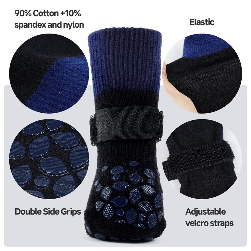 PUMYPOREITY 2 Pairs Anti Scratch Socks for Cats, Soft Paw