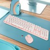 Wireless Keyboard and Mouse Combo Pure Color Retro 2.4G Wireless