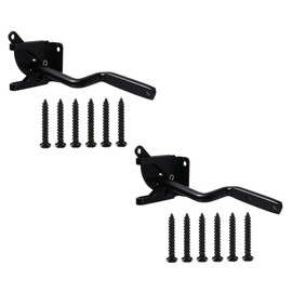 Operitacx Wood Fence Gate Lock Gravity Gate Latch Quick Release Iron Bolt Lock Inward/Outward Swing Easy to Install