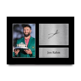 HWC Trading A4 Jon Rahm Gifts Printed Signed Autograph Picture for Golf Memorabilia Fans - A4