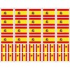 40 Removable Stickers: Spanish Flag, Spain Party Favors, Decals