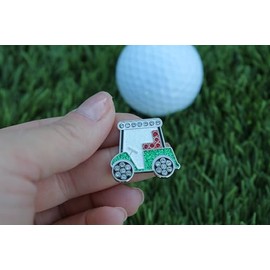 MULLIGAN HOOLIGAN Golf Ball Marker + Magnetic Hat Clip, Funny and Unique Golf Gift, Premium Quality, The Perfect for Your Favorite Golfer, Golf Accessories for Any Occasions (Golf Cart)