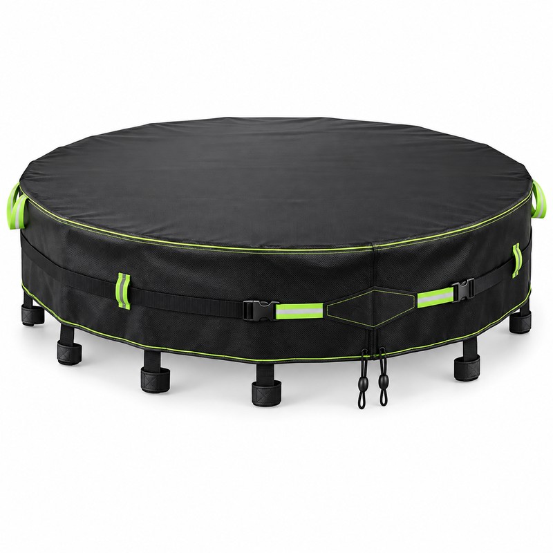 18FT Round 500D Winter Above Ground Pool Cover with Windproof