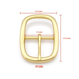 CRAFTMEMORE Solid Brass Belt Buckle 1.5 Inch Single Prong Square Belt Buckle for Replacement, DIY Leather Craft SCBB (RT3286)