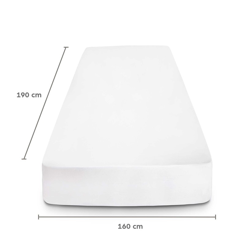 Flowen Fitted Sheet, 160 x 190 cm, Microfibre Fitted Sheet