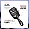 All-In-One Detangling Brush: Flexible Bristles, Gentle Tangle Release, and Hollow