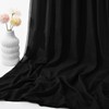 VACVELT Black Chiffon Fabric by The Yard, 60 Inch Wide