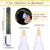 Chalk Pen, White, Chalk Pens for Blackboard, Washable, Pack of