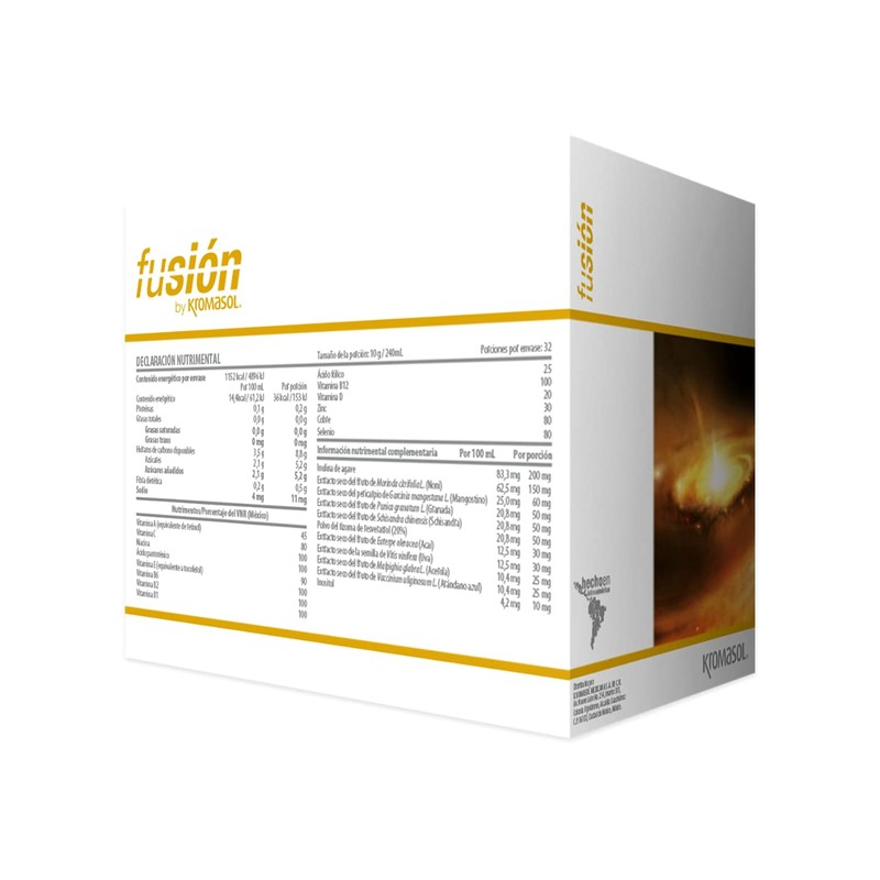 Fusión 32 Sobres De Bebida Sabor Maracuyá Kromasol
