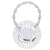 2Pcs Magnetic Curtain Tiebacks Stainless Steel Sparkling Crystal Flower Curtain