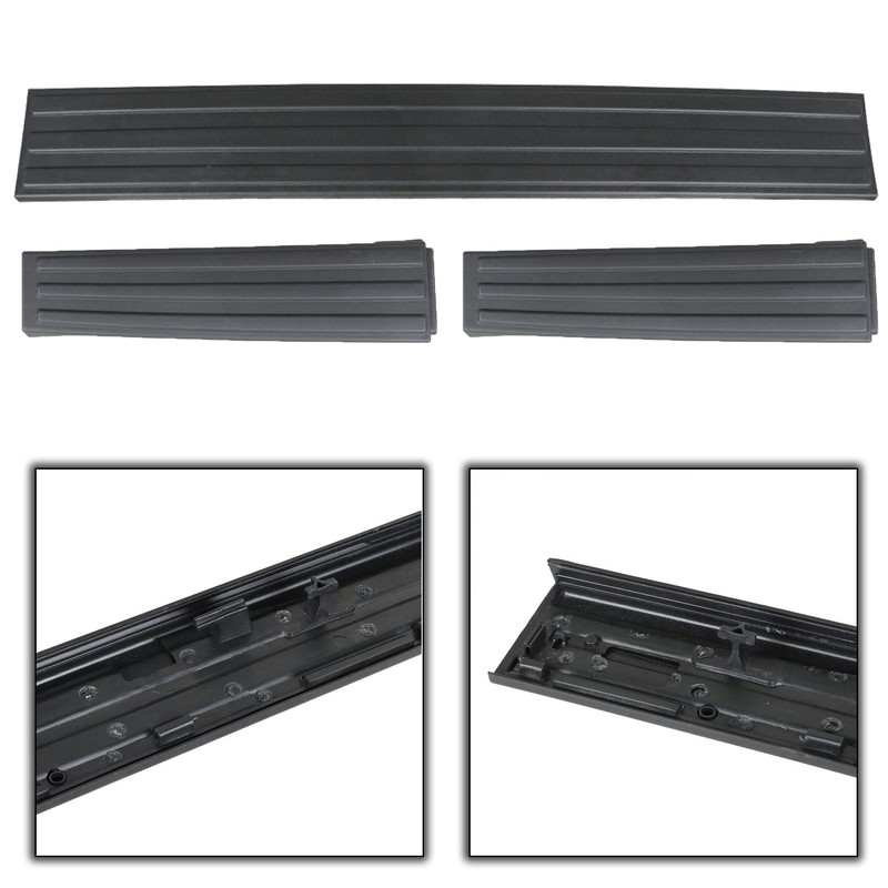 munirater 3PCS Tailgate Flex Flexible Step Protector Trim Molding Cap