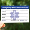 RXBC2011 Emergency Medical Information Card Blue Pack of 30