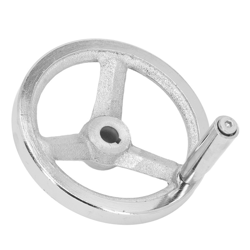 3 Spoke Hand Wheel with Revolving Handle Cast Iron Round