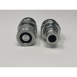 Unbranded New Male & Female Flat Face Coupler Kit for Bobcat 6680018 6679837 Set of two