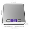 Digital Kitchen Scales, 10kg/22lb Electronic Cooking Scales, USB Stainless Steel