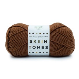 Lion Brand Yarn Basic Stitch (“Skein Tones”) Anti-Pilling Knitting Yarn, Yarn for Crocheting, 1-Pack, Mahogany