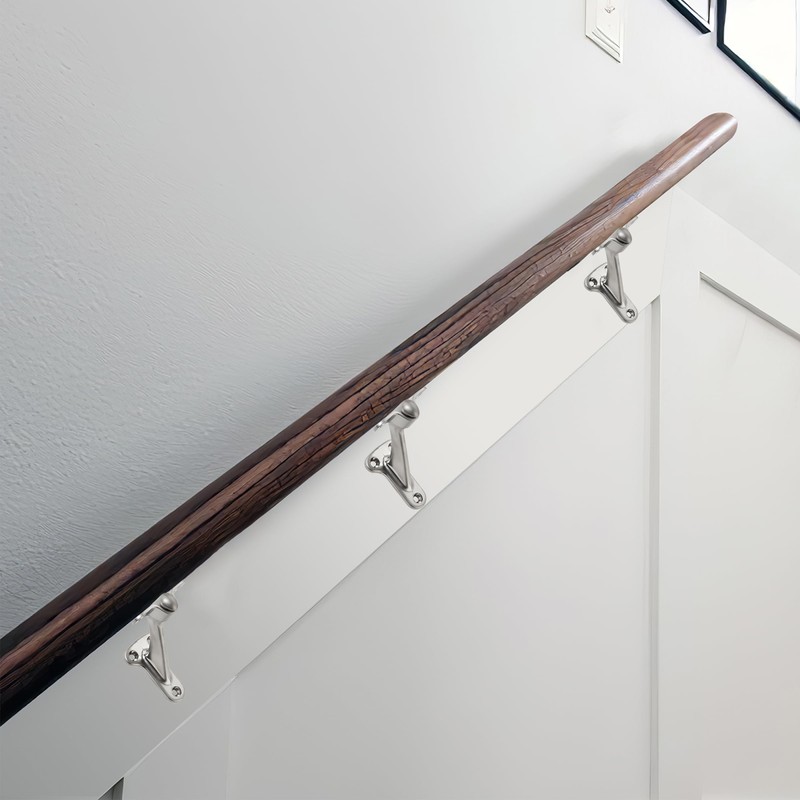 ZAUYX 2 Pack 3 Inch Hand Rail Bracket Brushed Satin