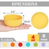 Webake 3.5" Silicone Pinch Bowls for Cooking Prep, 4oz Small