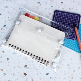 PVC pouch snap-button transparent PVC pouch large vinyl pouch / PVC파우치 똑딱이 투명 PVC 파우치 대형 비닐파우치