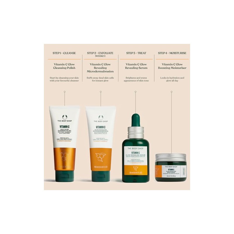 The Body Shop Vitamin C Glow Boosting Microdermabrasion, 3.3 Fluid