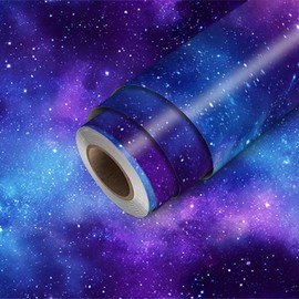 HOMETITUTE Galaxy Wallpaper Peel and Stick Space Contact Paper Wall Paper Stick 118.1"x17.7" Self Adhesive Vinyl Decorative Wall Covering for Bedroom Living Room Kids Room Cosmic Decor