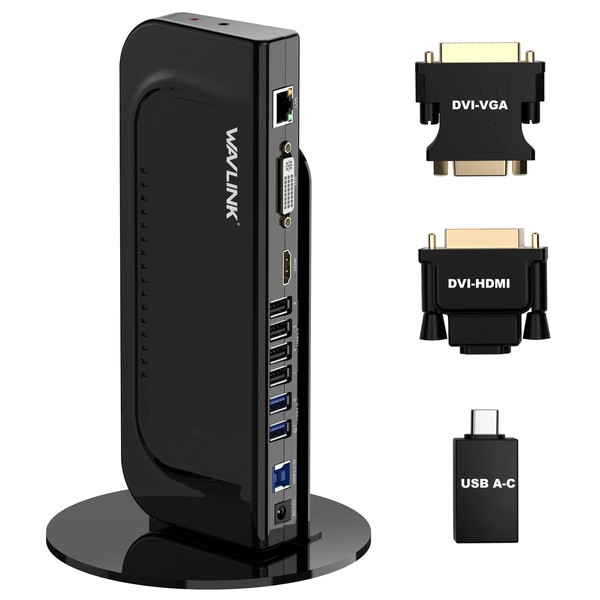 Laptop Docking Station,USB 3.0 Universal Docking Station for Windows/Mac to